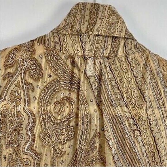 MaxMara | size 2 | 100% silk sleeveless paisley blouse in sandy neutrals EUC - Picture 7 of 8